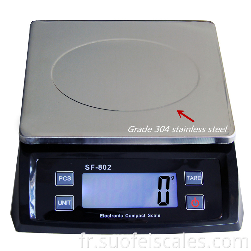 SF802 30 kg 1g Échelle de pesée postale Scale d'étanchéité numérique